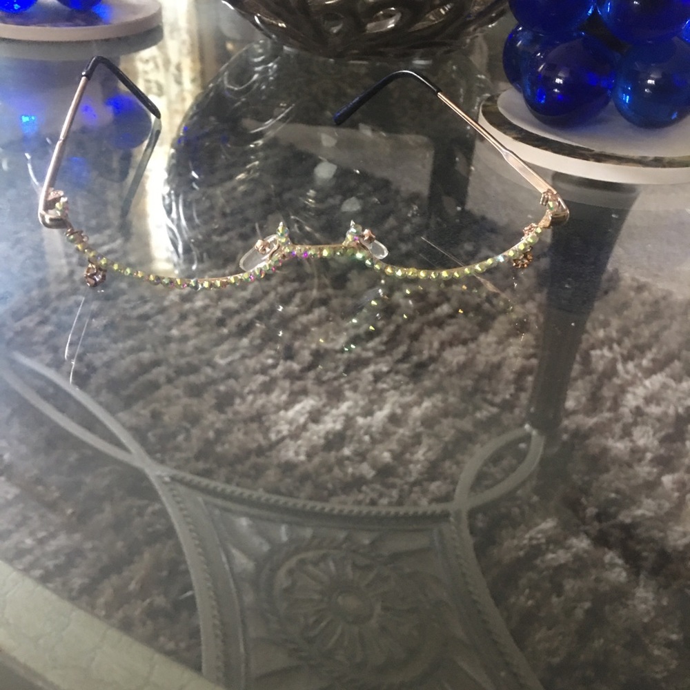 Fashion iridescence open frame glasses NWOT!!